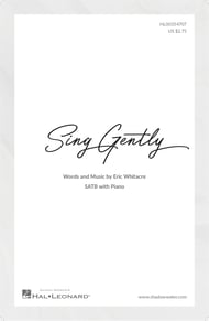 Sing Gently SATB choral sheet music cover Thumbnail